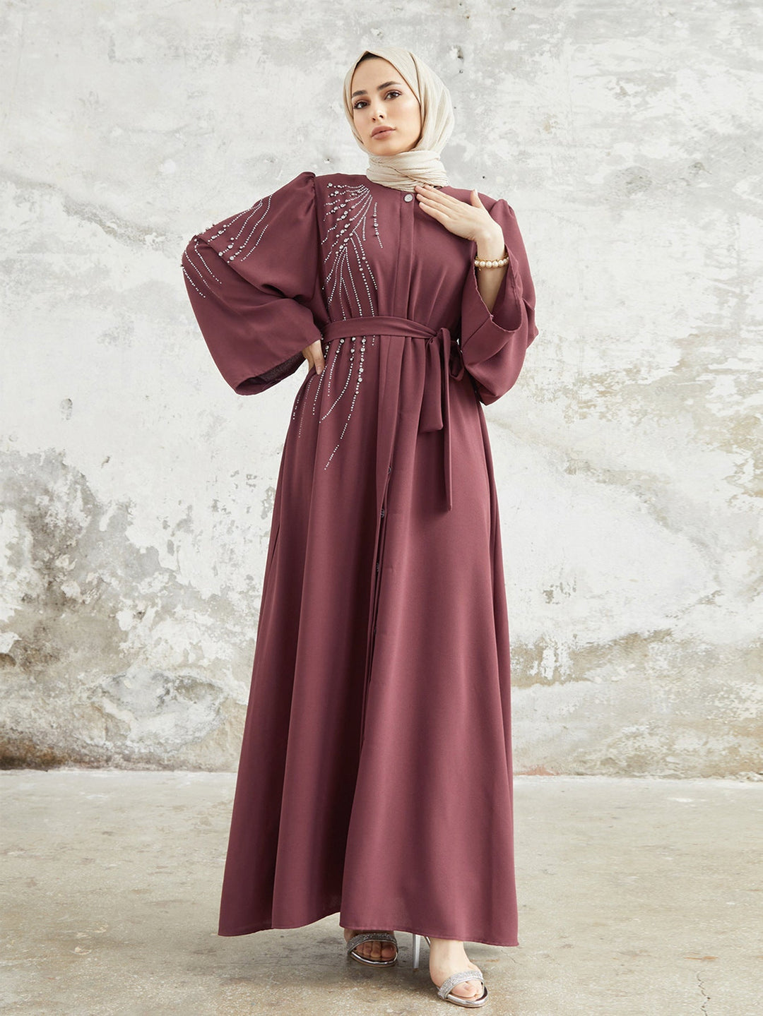 Maxi Dress with Sparkling Appliqués