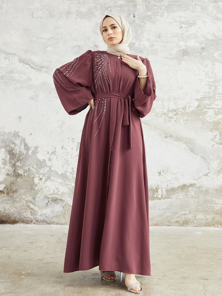 Maxi Dress with Sparkling Appliqués