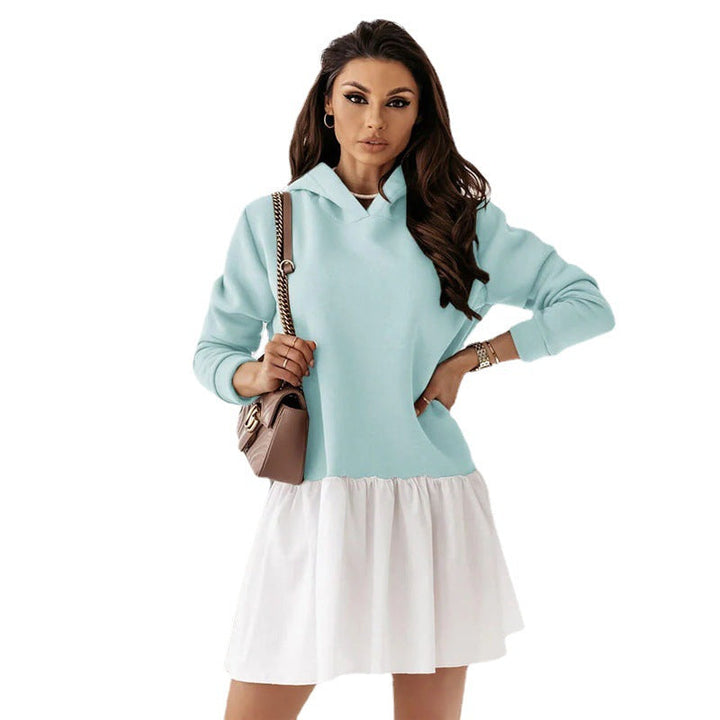 Hooded Sweatshirt Mini Dress