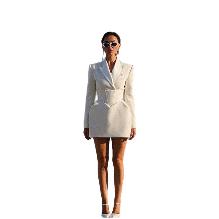 Long Sleeve Blazer Mini Dress