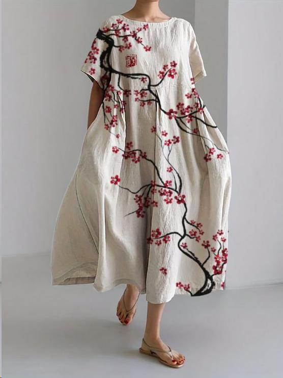 Abito Boho con Stampa Floreale