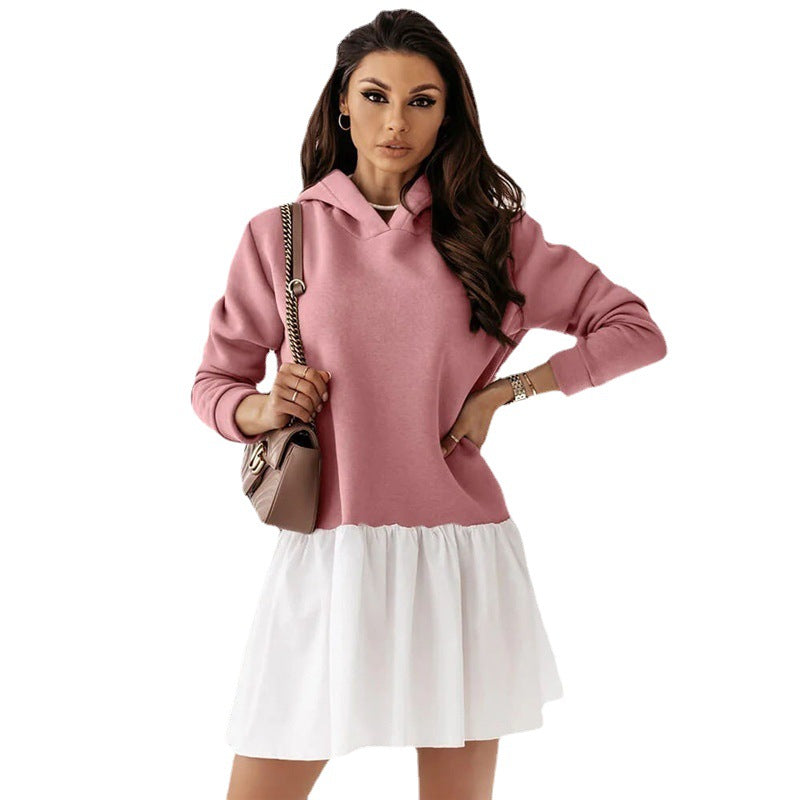 Hooded Sweatshirt Mini Dress