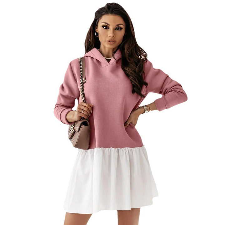 Hooded Sweatshirt Mini Dress