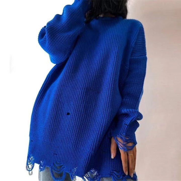 Distressed Chunky Knit Dress