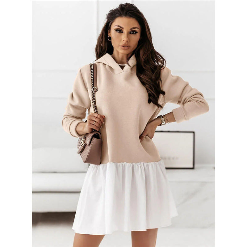 Hooded Sweatshirt Mini Dress
