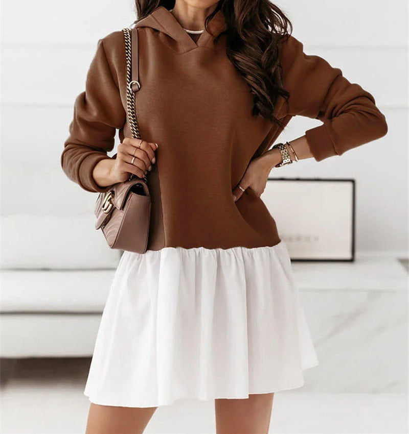 Hooded Sweatshirt Mini Dress