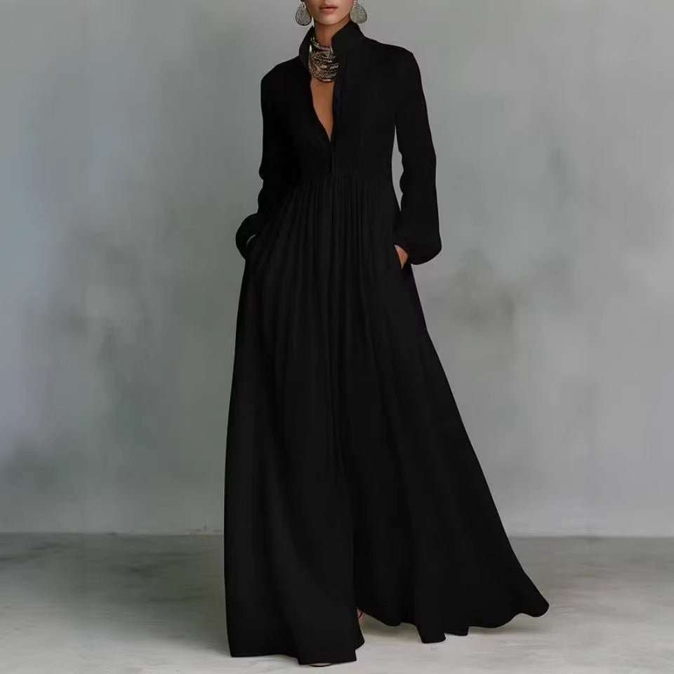 Avora Lyon | Vestido plisado de manga larga