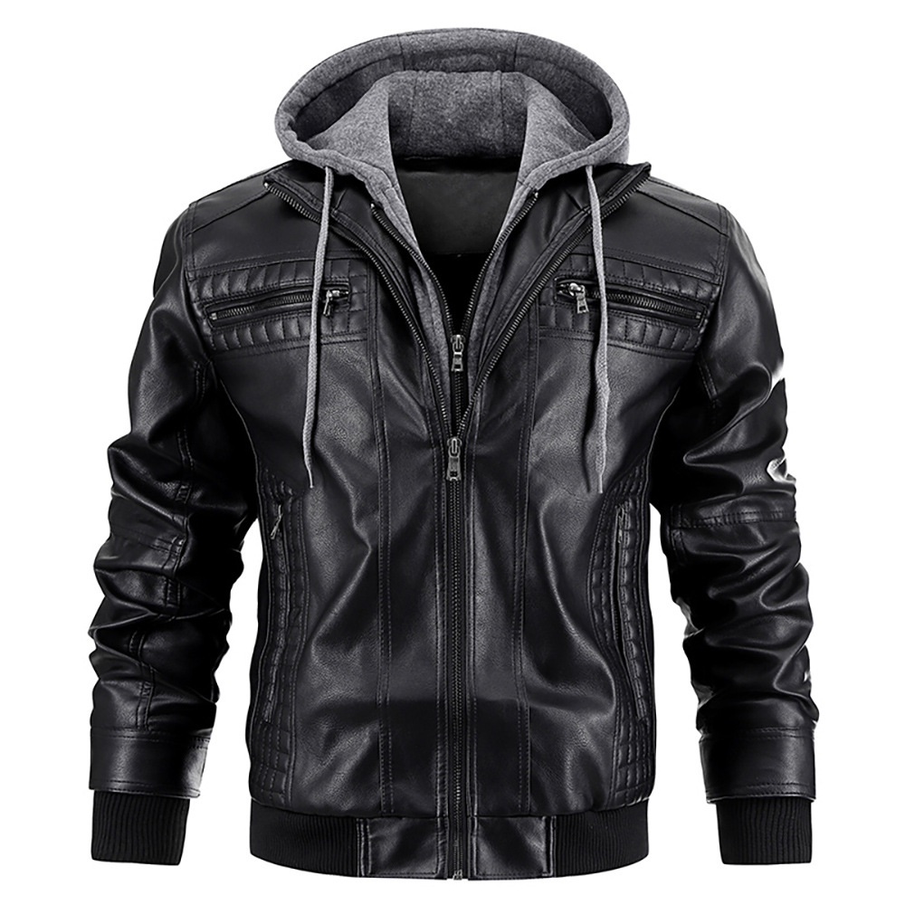 Casaco estilo motard com fecho e capuz | Ideal para o dia a dia e momentos de lazer