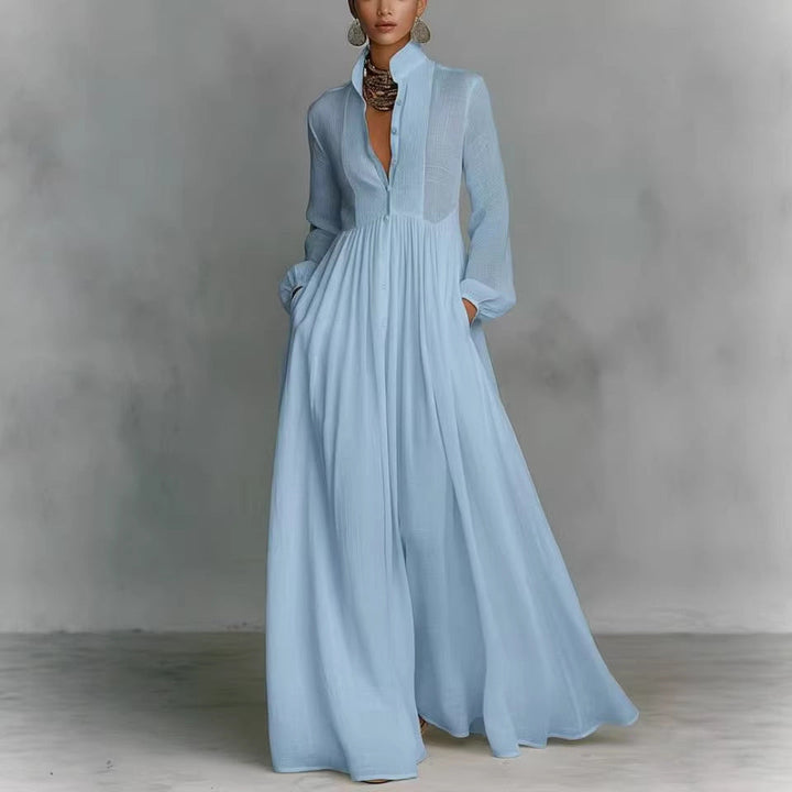 Avora Lyon | Vestido plisado de manga larga