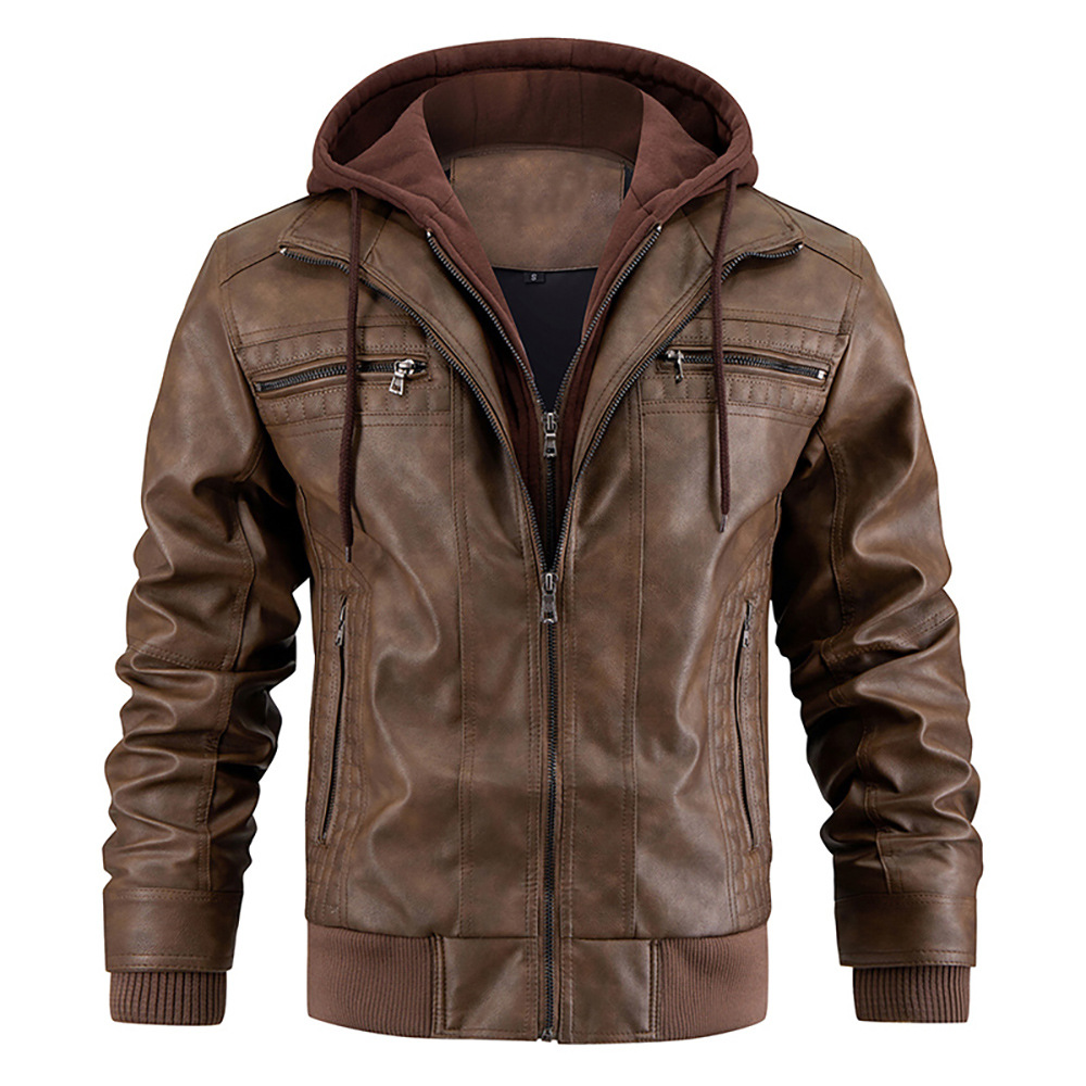 Casaco estilo motard com fecho e capuz | Ideal para o dia a dia e momentos de lazer
