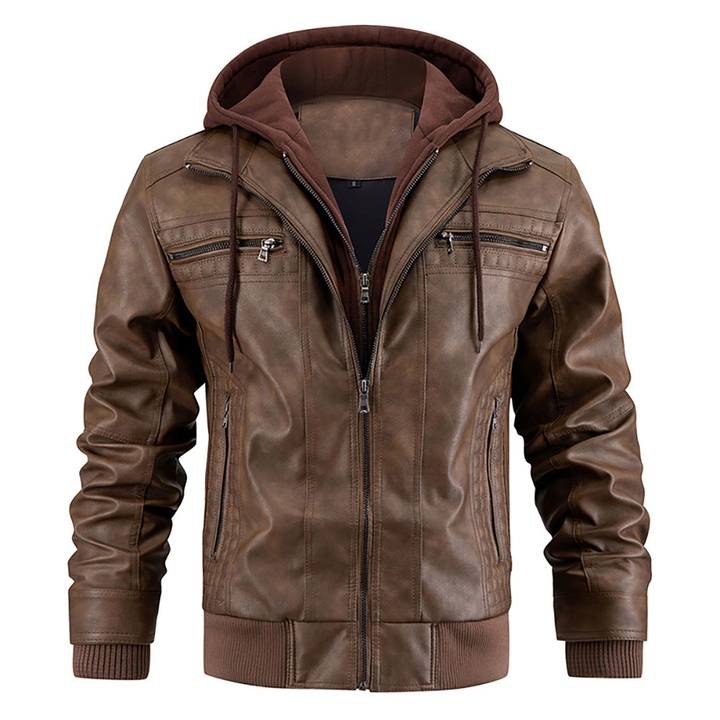 Casaco estilo motard com fecho e capuz | Ideal para o dia a dia e momentos de lazer