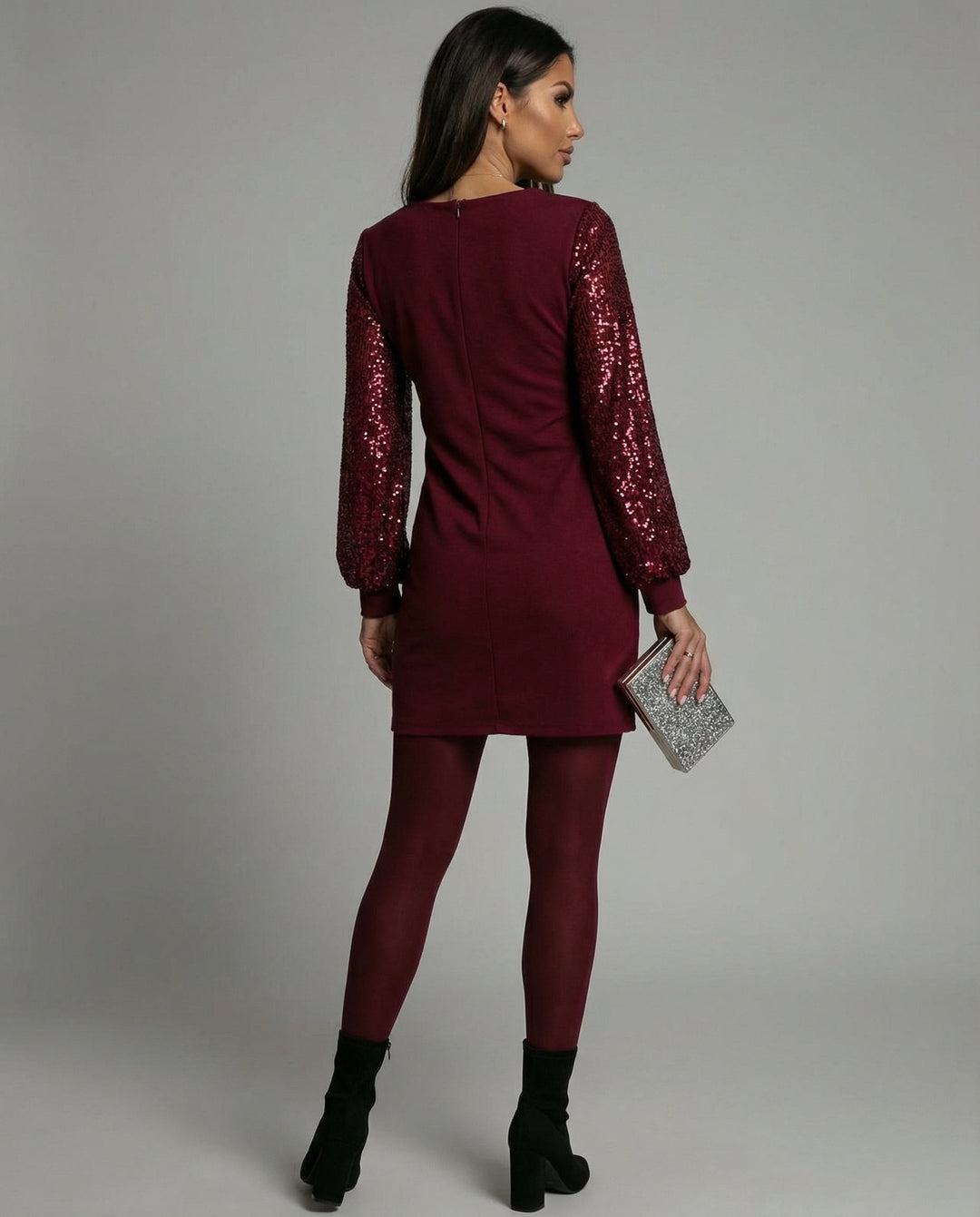 Sequin Sleeve Mini Dress