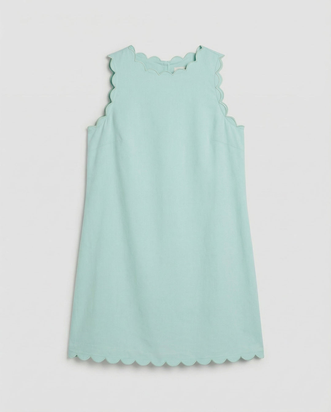 Sleeveless Scalloped Mini Dress