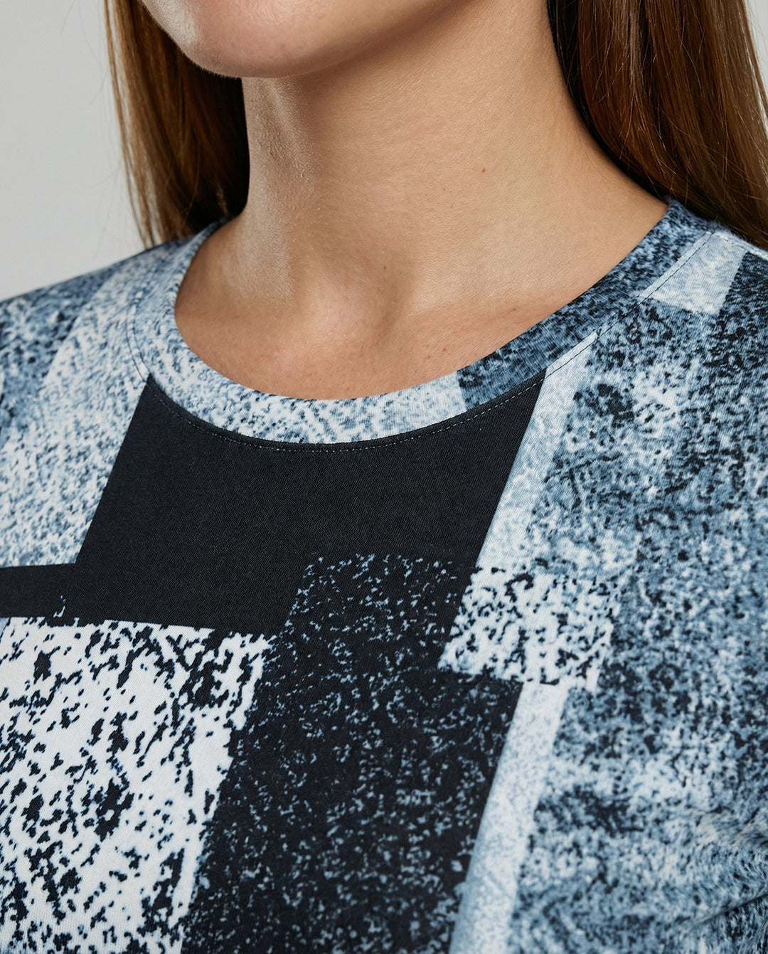 Geometric Long Sleeve Knit Dress