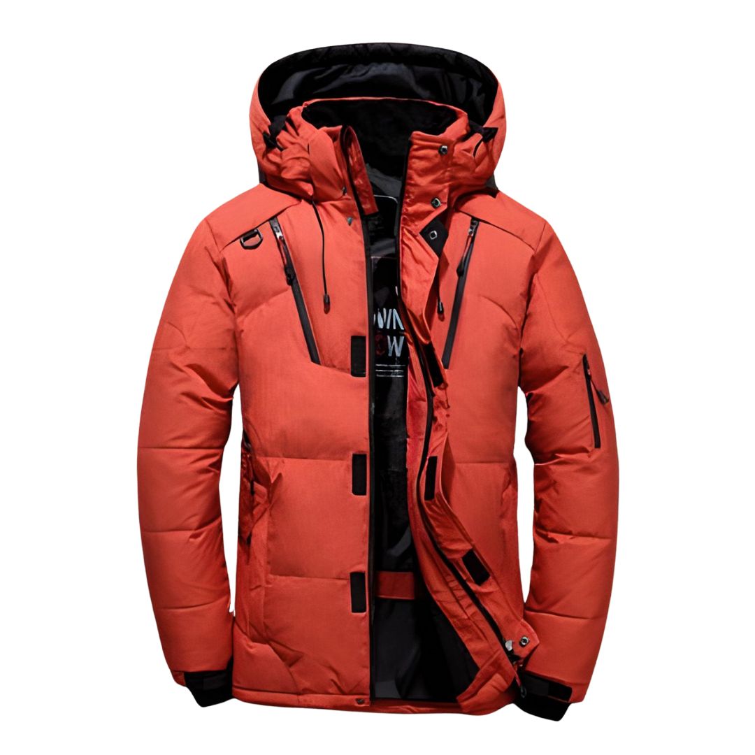 Parka à capuche pour homme, à fermetures éclair multiples
