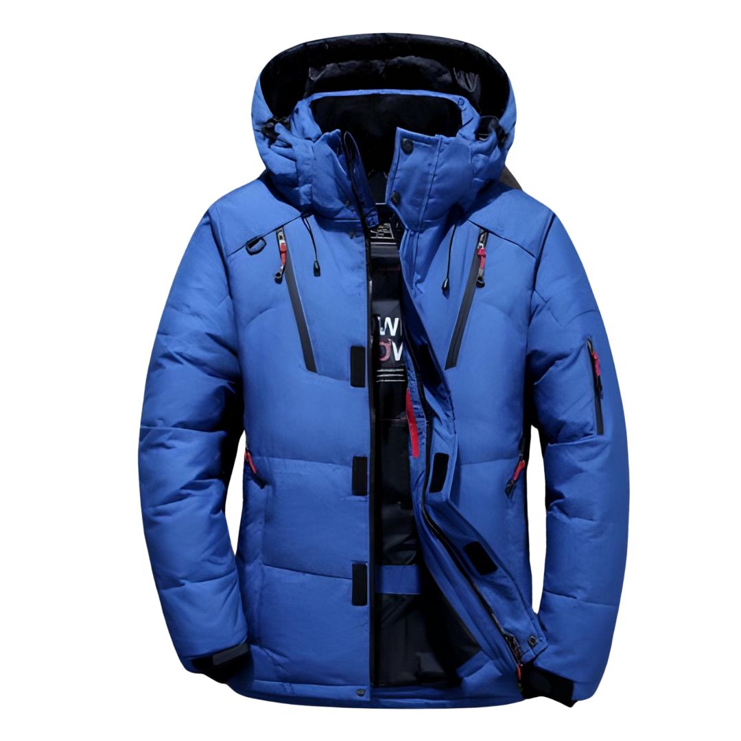 Parka à capuche pour homme, à fermetures éclair multiples