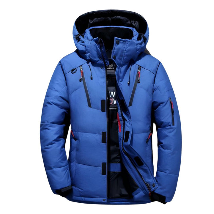 Parka à capuche pour homme, à fermetures éclair multiples
