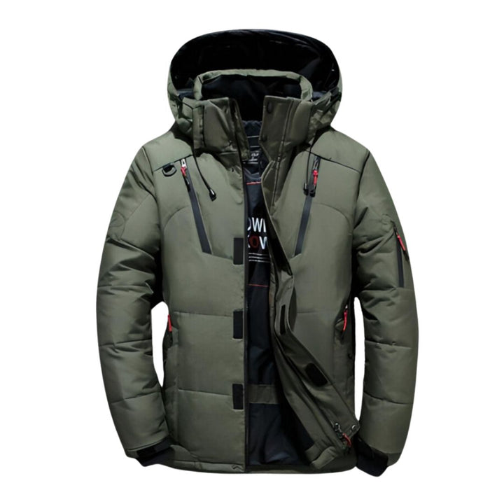 Parka à capuche pour homme, à fermetures éclair multiples