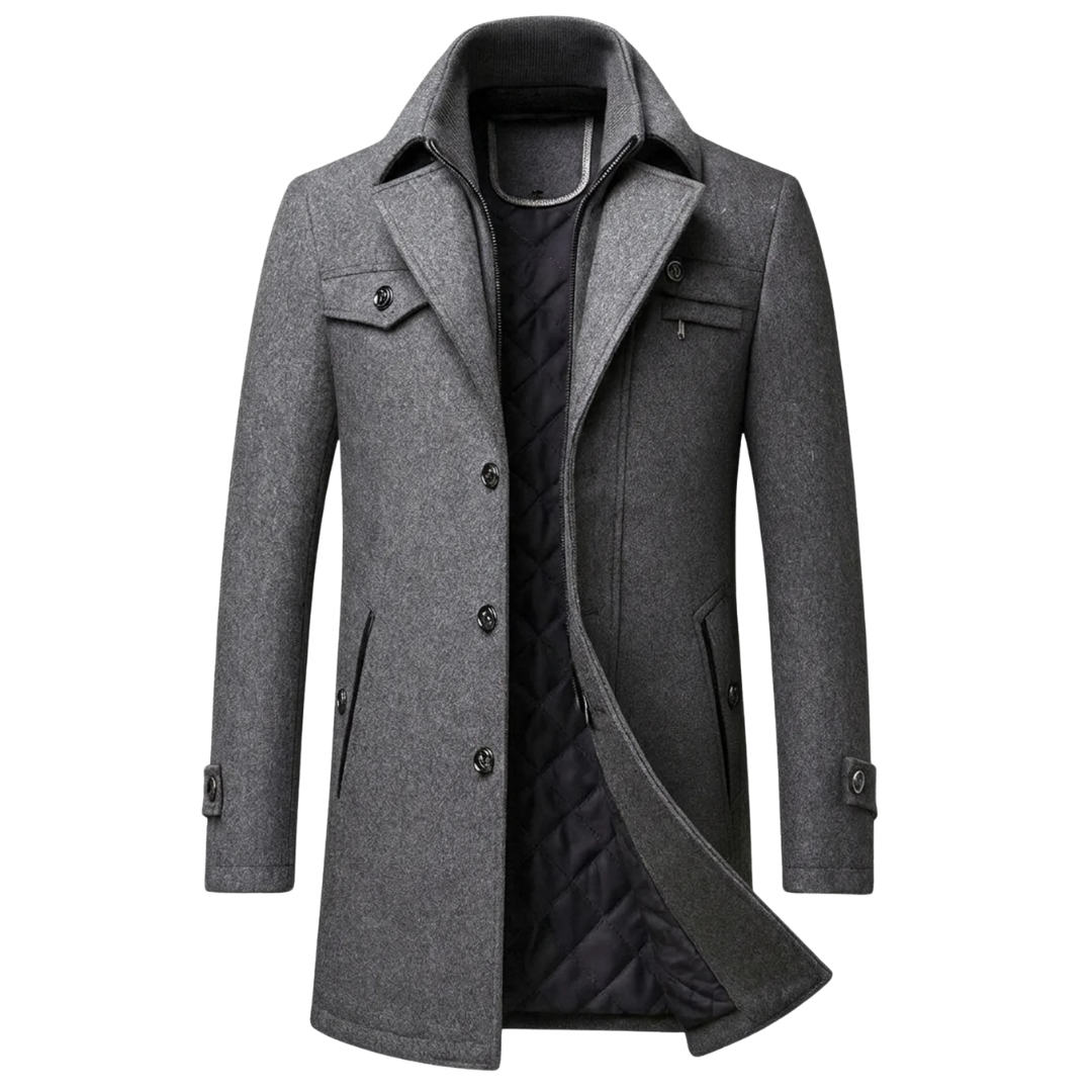 Fairmont | Cappotto con colletto a strati e bottoni