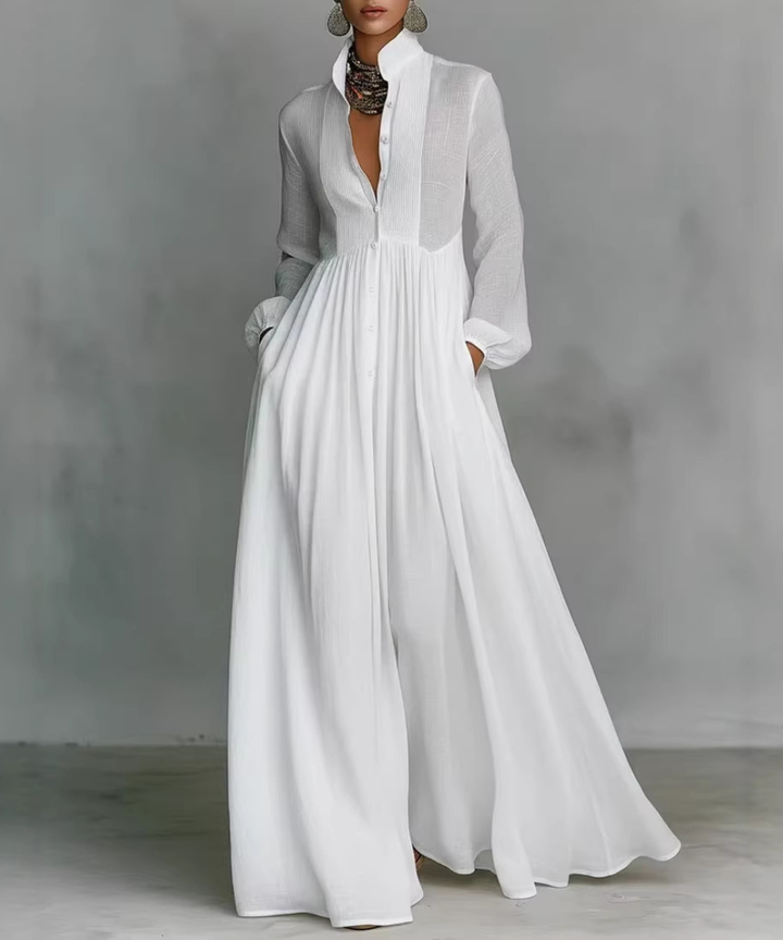 Avora Lyon | Vestido plisado de manga larga