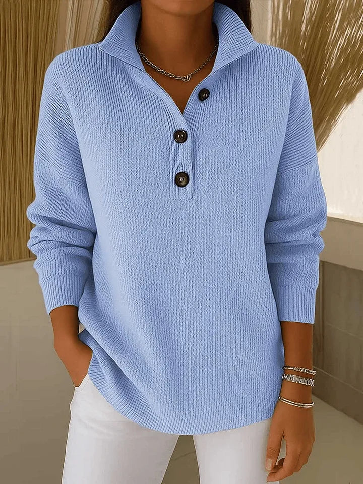 Amalia | V-Neck Polo Sweater