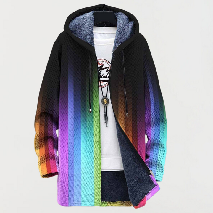 Jordan | Manteau à capuche à dégradé arc-en-ciel