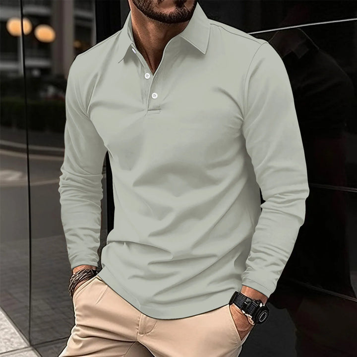Polo elegante de manga larga | Estilo informal refinado