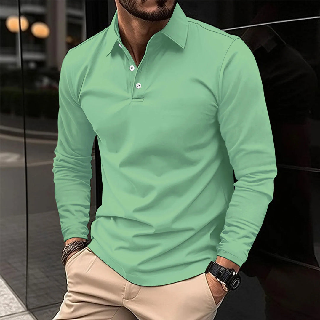 Polo elegante de manga larga | Estilo informal refinado