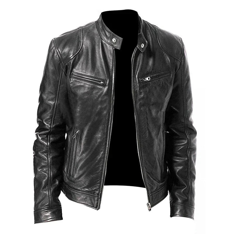 Bikerjacke mit Reißverschluss und mehreren Taschen | Ideal für den täglichen Gebrauch und einen lässigen Look