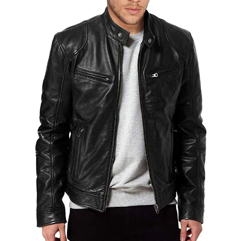 Bikerjacke mit Reißverschluss und mehreren Taschen | Ideal für den täglichen Gebrauch und einen lässigen Look