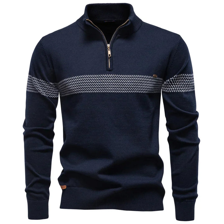 Jersey de punto con media cremallera | Comodidad y estilo moderno