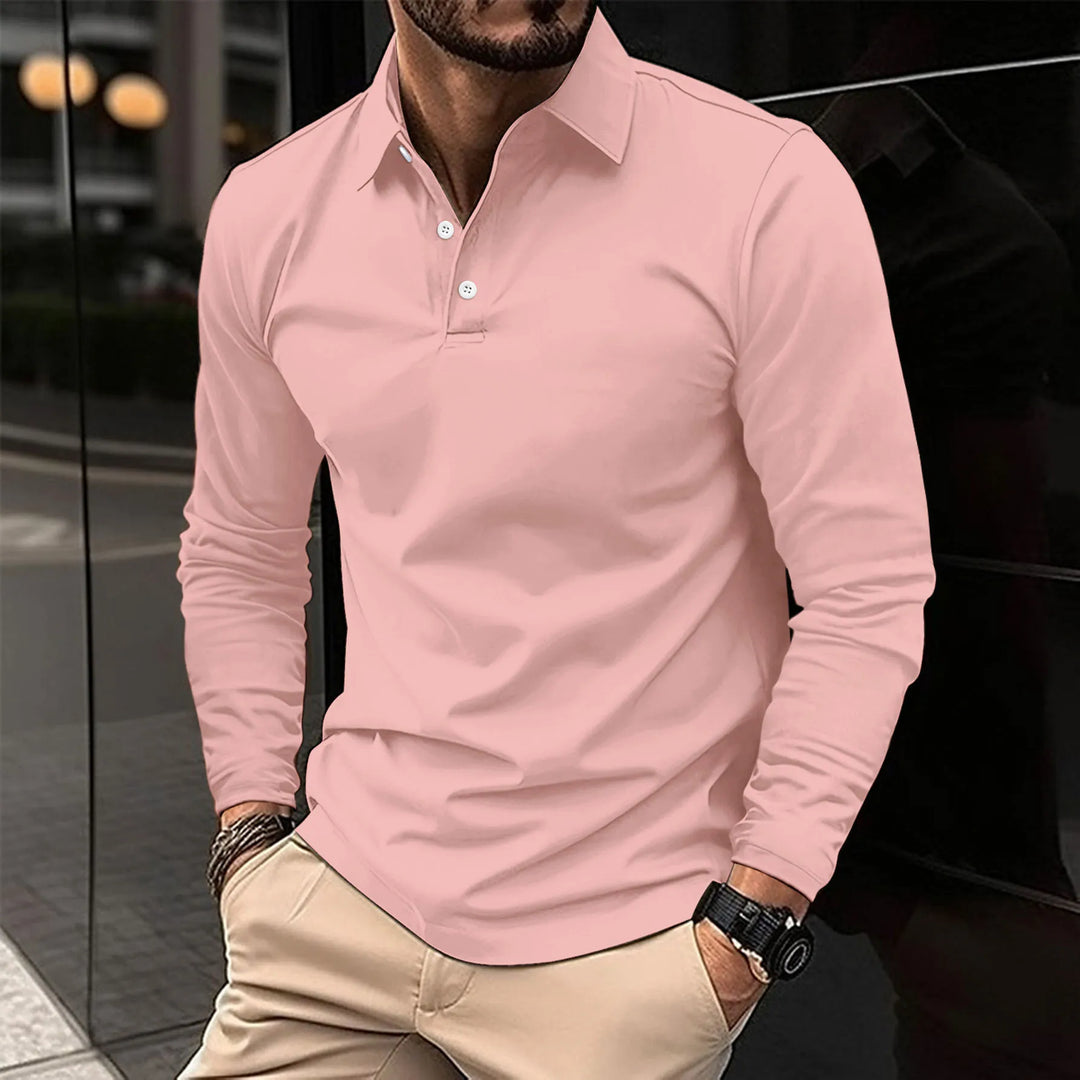 Polo elegante de manga larga | Estilo informal refinado
