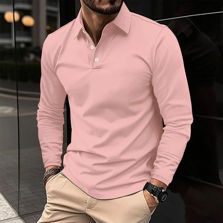 Polo elegante de manga larga | Estilo informal refinado