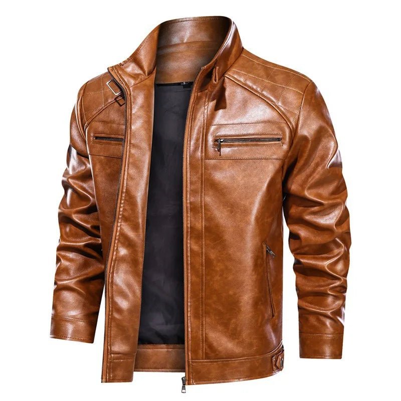 Biker jacket with zip and zip pockets | Ideal for daily use and leisure