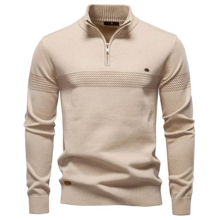 Jersey de punto con media cremallera | Comodidad y estilo moderno