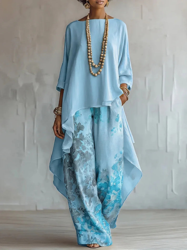 Completo Elegante con Top Asimmetrico e Pantaloni