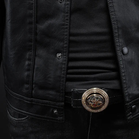 Camden | Chaqueta efecto piel con botones