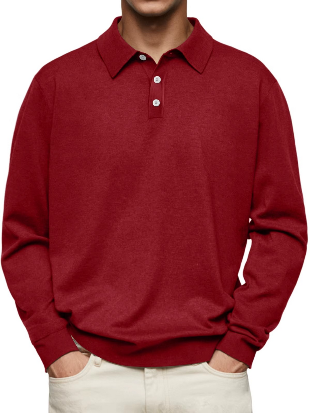 Vielseitiges Langarm-Polo | Moderne lässige Eleganz
