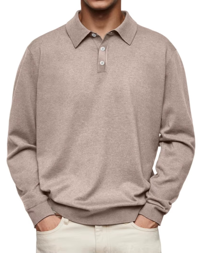 Vielseitiges Langarm-Polo | Moderne lässige Eleganz