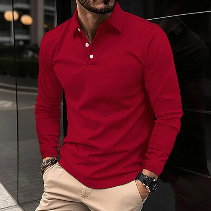 Polo elegante de manga larga | Estilo informal refinado