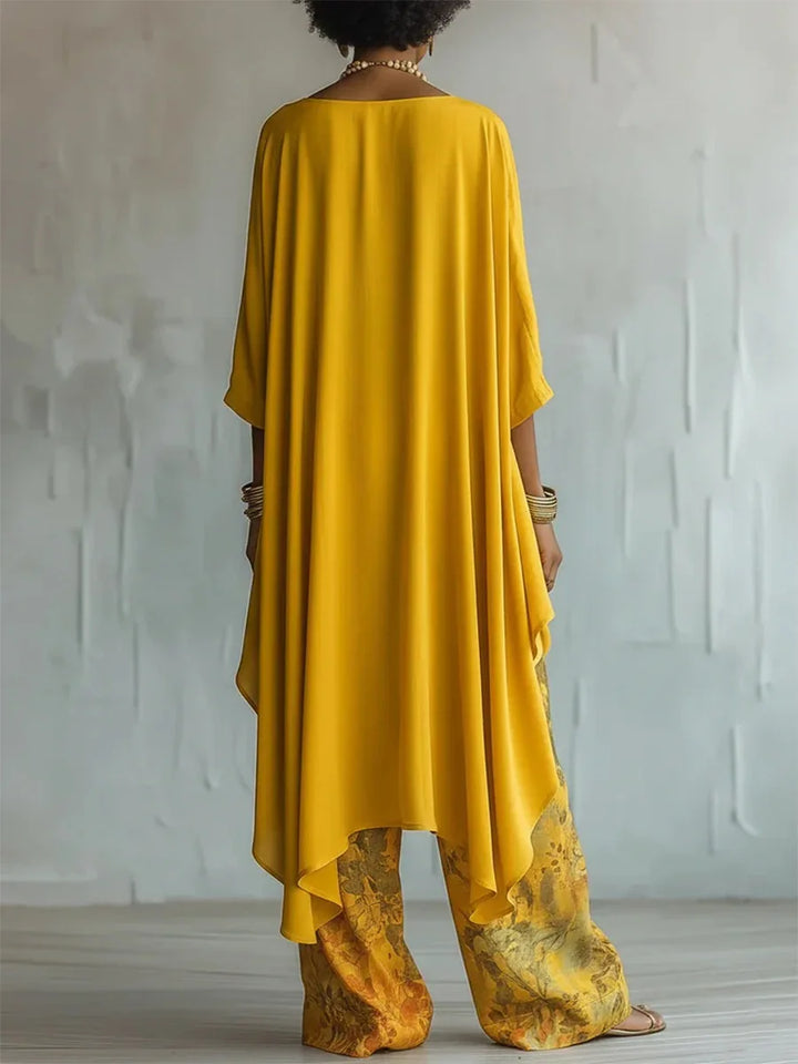 Completo Elegante con Top Asimmetrico e Pantaloni