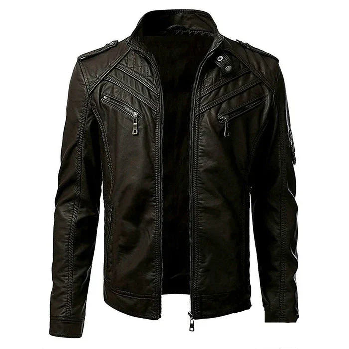 Bikerjacke mit Reißverschluss und mehreren Taschen | Ideal für einen lässigen Alltagslook