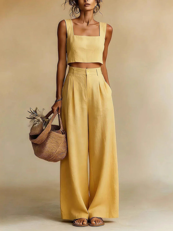 Completo Elegante con Pantaloni Fluidi