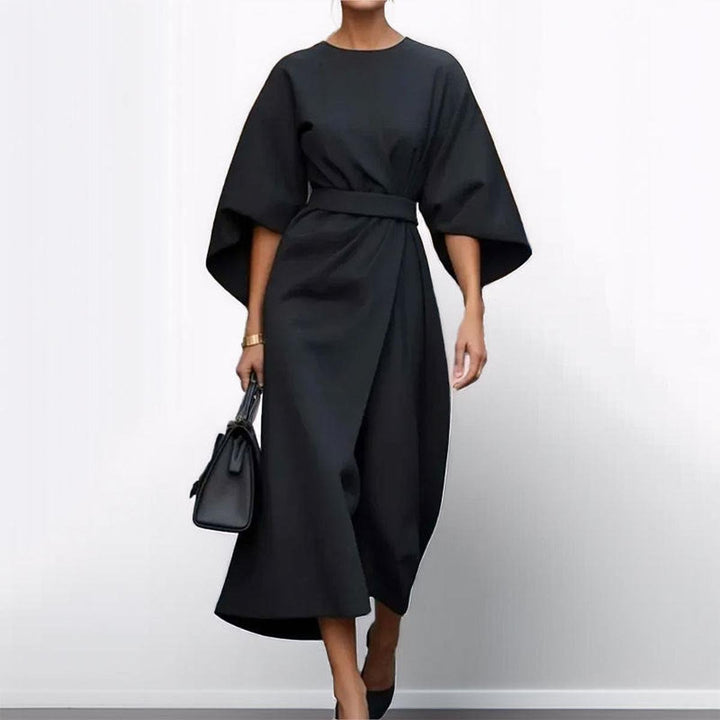 Katarzyna™ — Elegante abito lungo con maniche a kimono