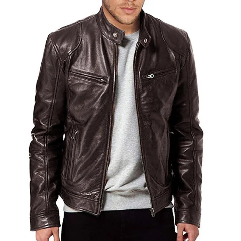 Bikerjacke mit Reißverschluss und mehreren Taschen | Ideal für den täglichen Gebrauch und einen lässigen Look