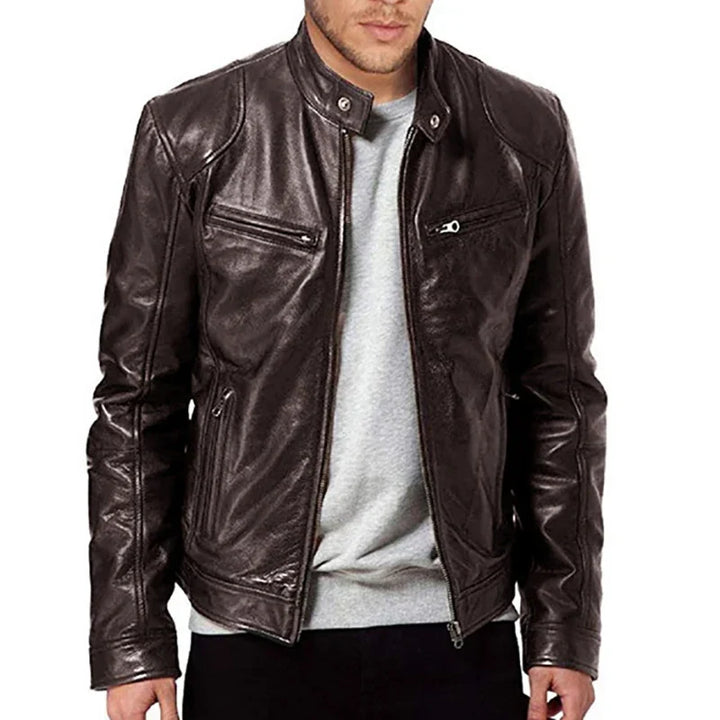 Bikerjacke mit Reißverschluss und mehreren Taschen | Ideal für den täglichen Gebrauch und einen lässigen Look