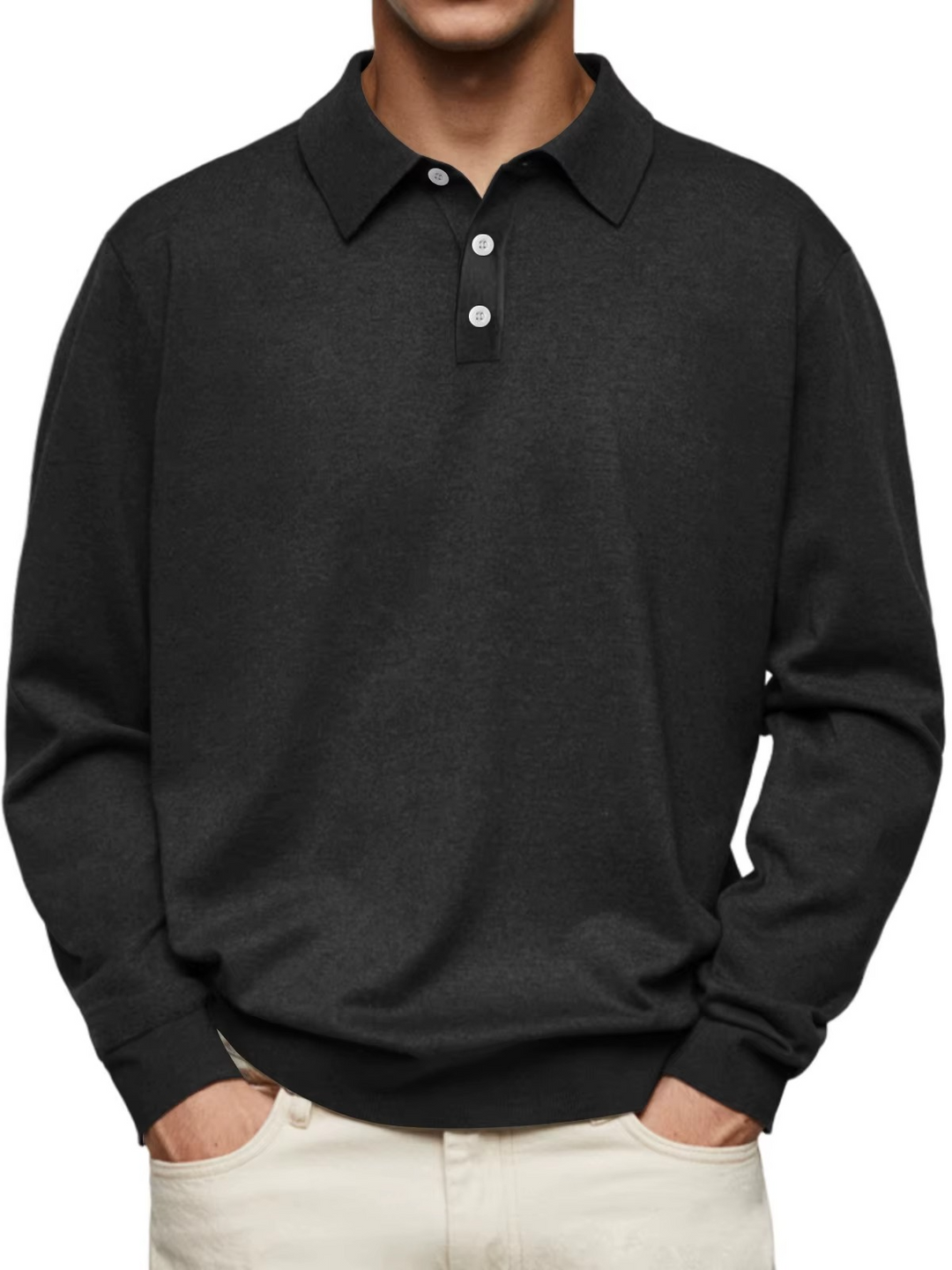 Vielseitiges Langarm-Polo | Moderne lässige Eleganz