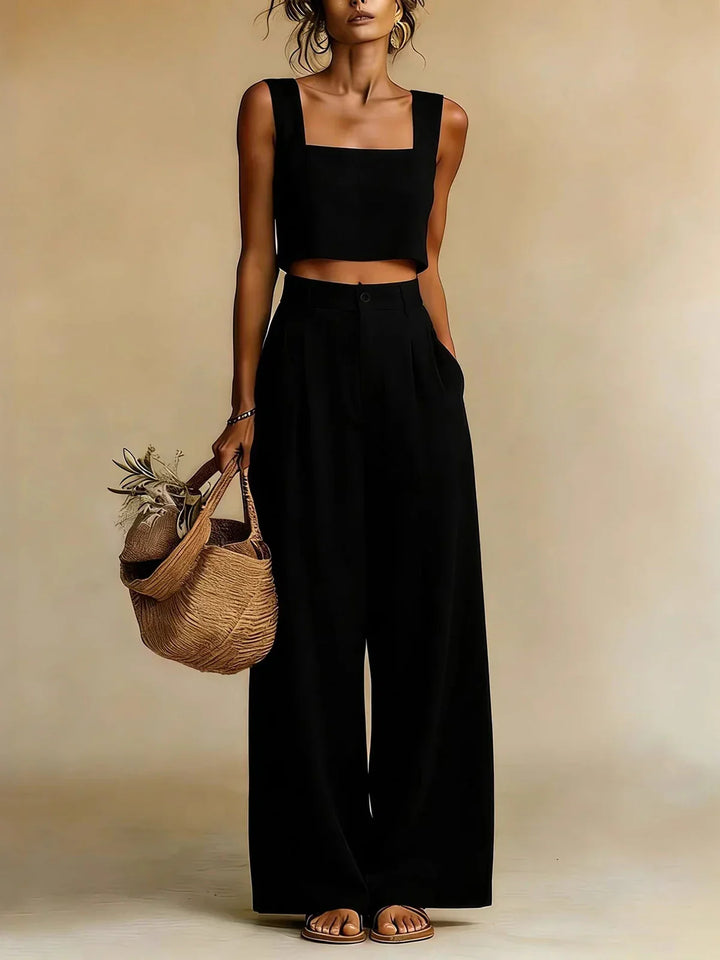 Completo Elegante con Pantaloni Fluidi