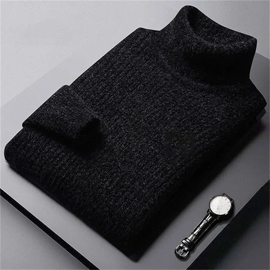 Maglione lavorato a collo alto | Caldo e raffinato
