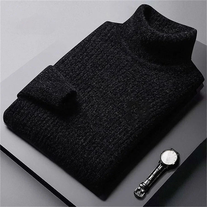 Maglione lavorato a collo alto | Caldo e raffinato